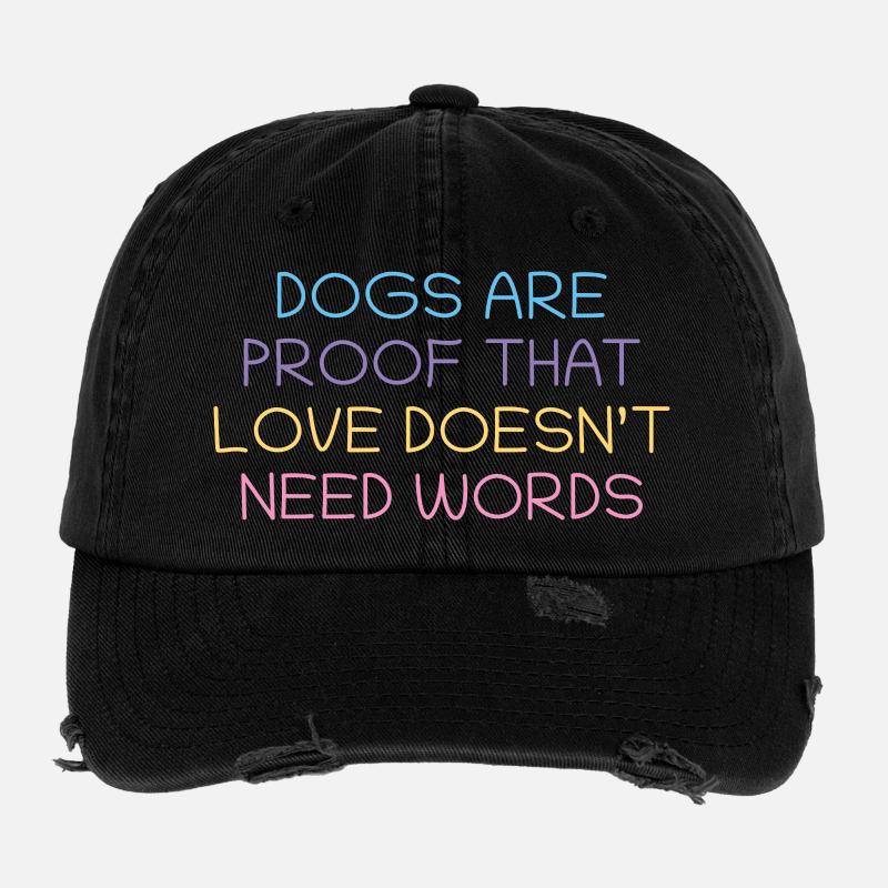 Hunde beweisen Liebe ohne Worte Flexfit Vintage Destroyed Cap