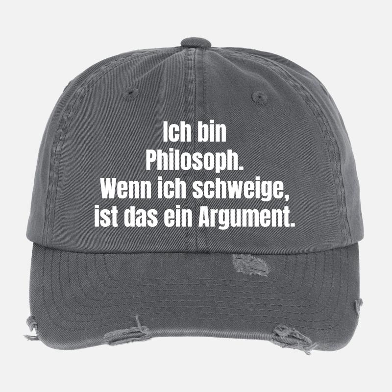 Philosophisches Schweigen als Argument Flexfit Vintage Destroyed Cap