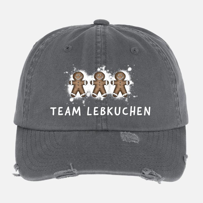 Team Lebkuchen – Plätzchen Schleckermäulchen süß Flexfit Vintage Destroyed Cap