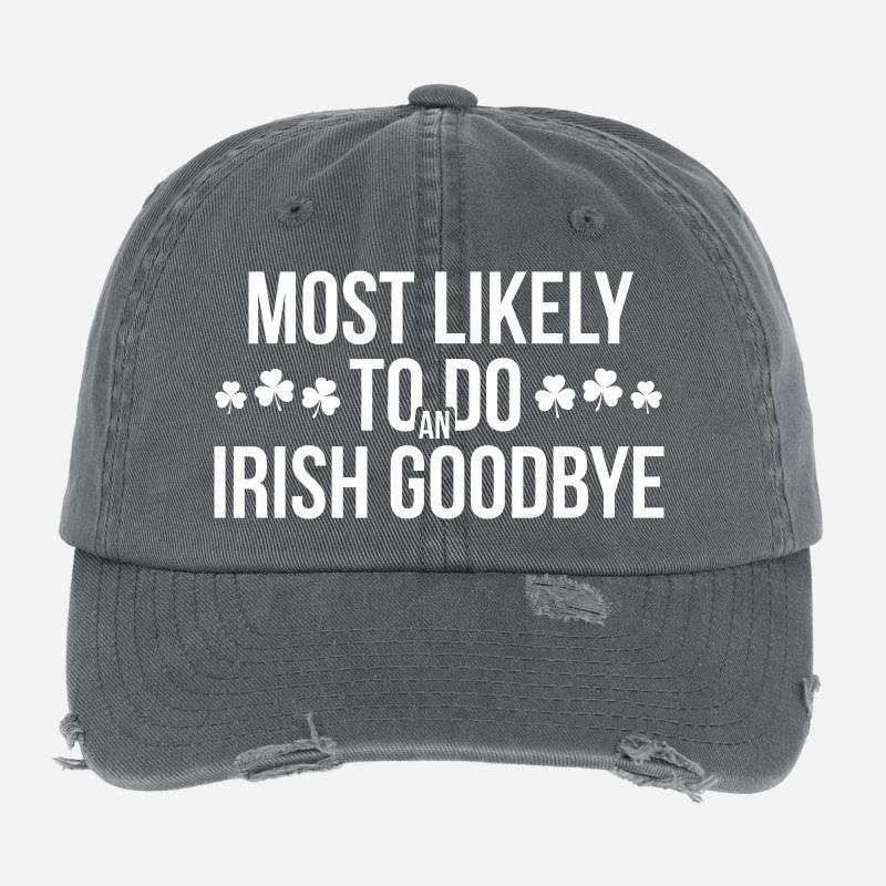 Très probablement un adieu irlandais Casquette vintage effet usé Flexfit