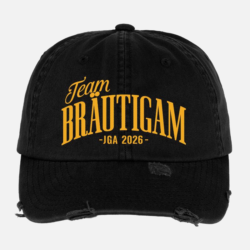 Team Bräutigam JGA 2026 Junggesellenabschied Flexfit Vintage Destroyed Cap