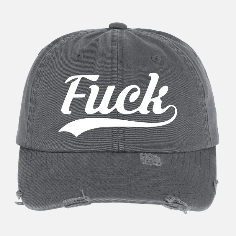 Scheiß auf das Retro-Skript Flexfit Vintage Destroyed Cap