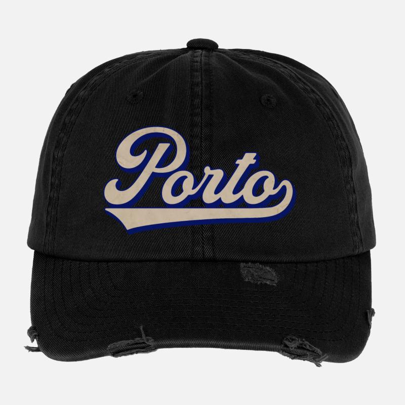 Porto Script Vintage Stil Flexfit Vintage Destroyed Cap