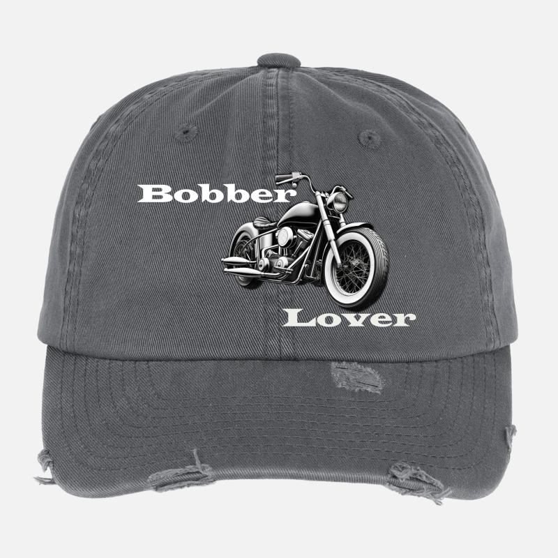 Bobber Lover white Flexfit Vintage Destroyed Cap