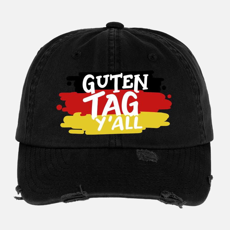 Deutschland Deutsche Flagge Flexfit Vintage Destroyed Cap