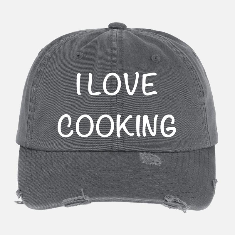 Ich liebe Kochen – handschriftlich Flexfit Vintage Destroyed Cap