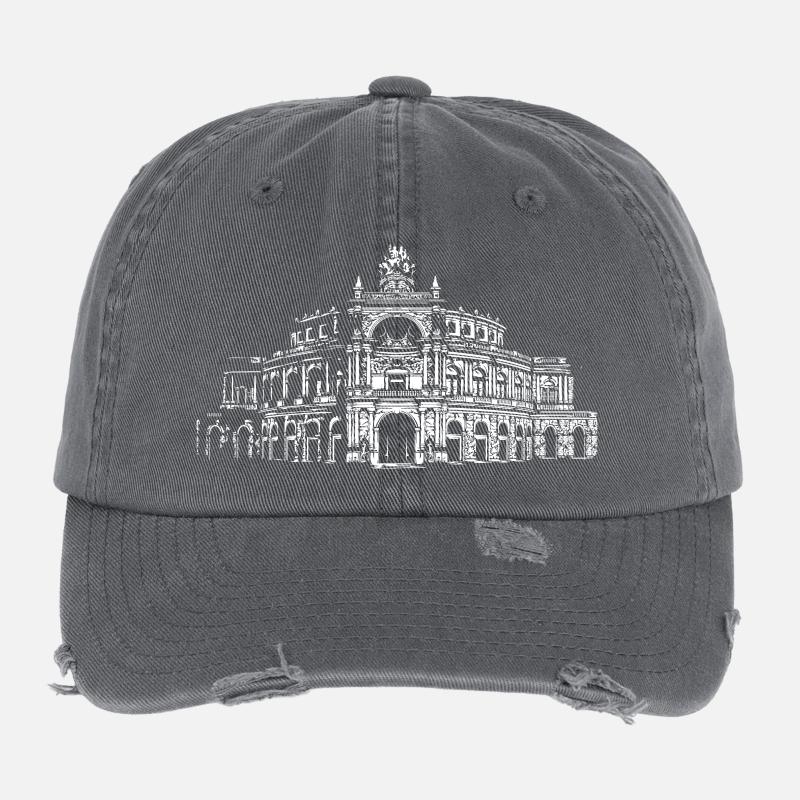 Semperoper Dresde Architecture Art Casquette vintage effet usé Flexfit