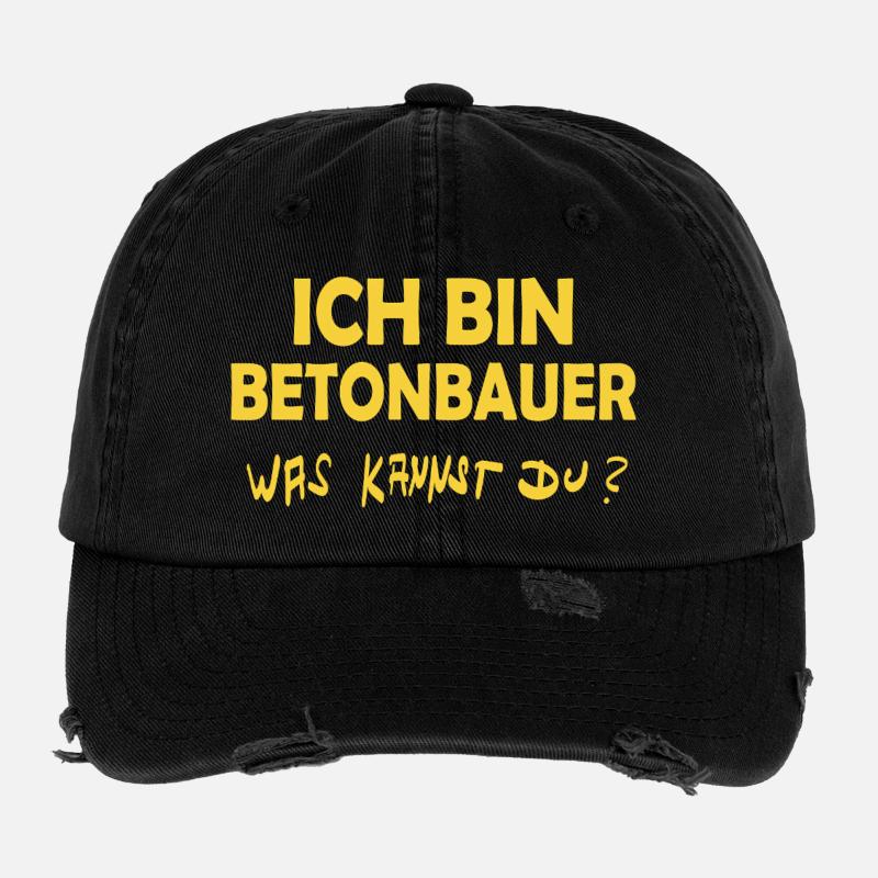 Beruf Betonbauer Flexfit Vintage Destroyed Cap