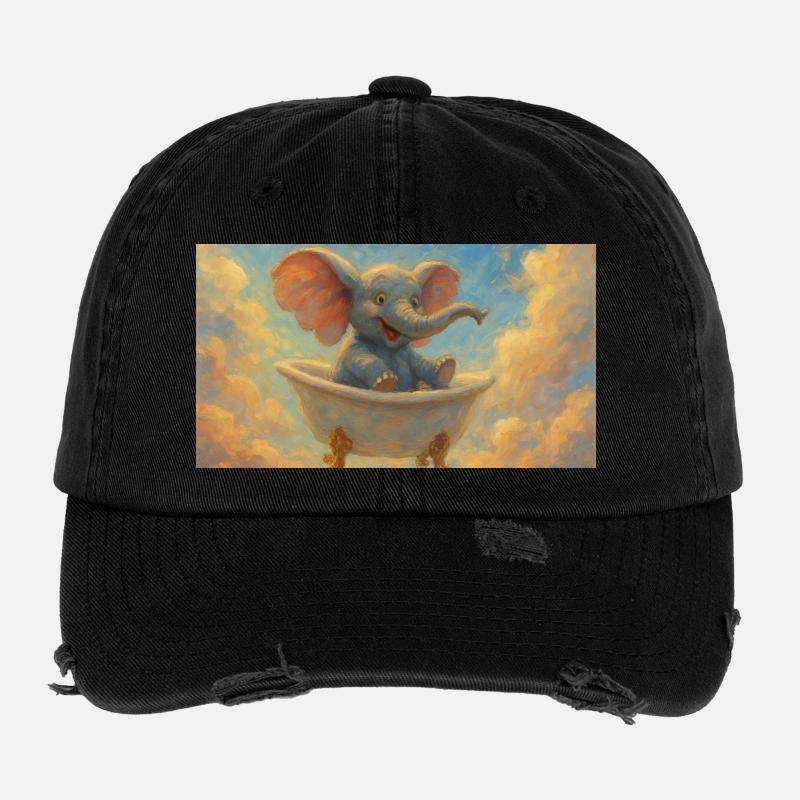 Elefantenbad im Himmel Flexfit Vintage Destroyed Cap