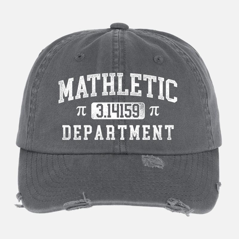 Mathletic Department 3.14159 Nerd Pi Day Meme Flexfit Vintage Destroyed Cap