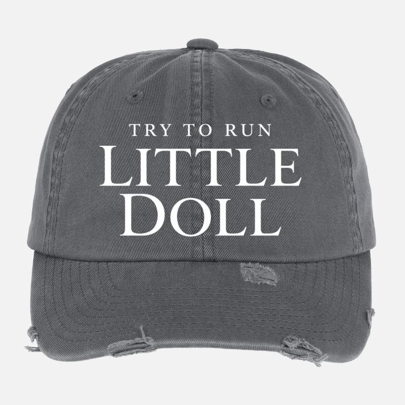 Try to run little doll Flexfit Vintage Destroyed Cap