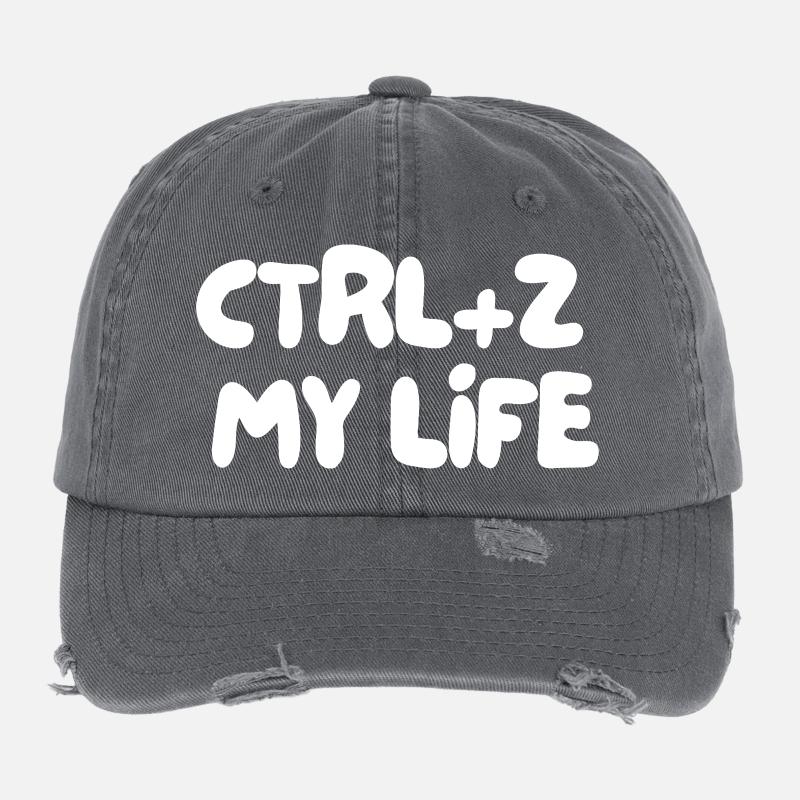 CTRL+Z MA VIE Casquette vintage effet usé Flexfit