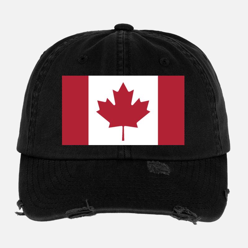 Étui de téléphone drapeau canadien Casquette vintage effet usé Flexfit