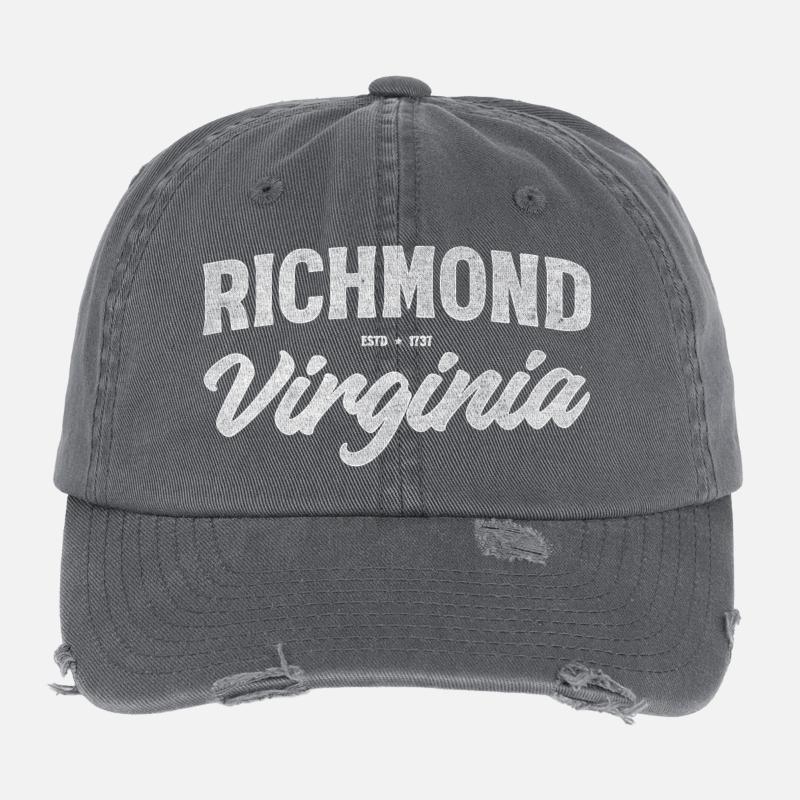 Écriture vintage de Richmond, Virginie Casquette vintage effet usé Flexfit