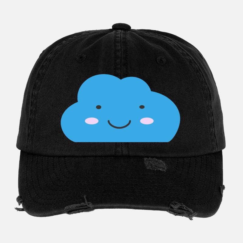 Nuage Kawaii Casquette vintage effet usé Flexfit