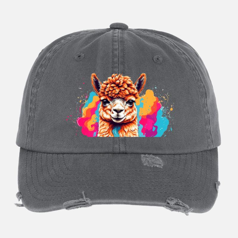 Lama Farbexplosion Flexfit Vintage Destroyed Cap