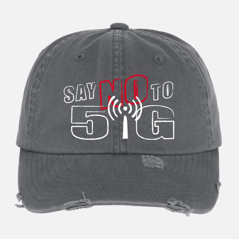 DITES NON À LA 5G Casquette vintage effet usé Flexfit
