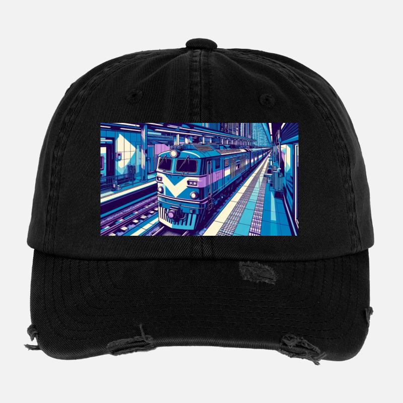 Train 2 4 Casquette vintage effet usé Flexfit
