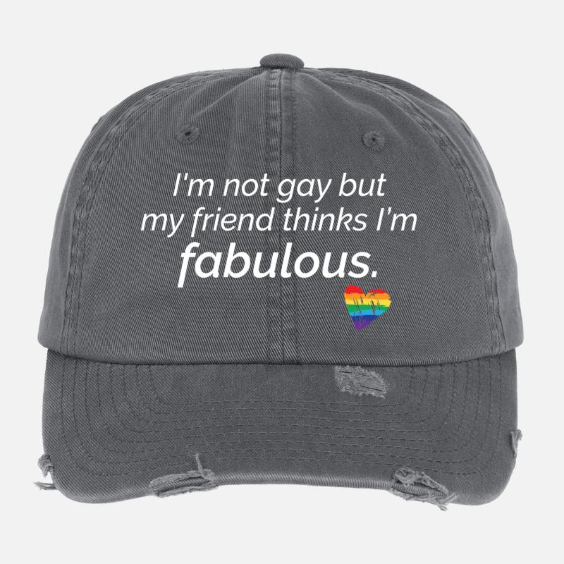 Ami fabuleux LGBTQ Pride Coeur Design Casquette vintage effet usé Flexfit