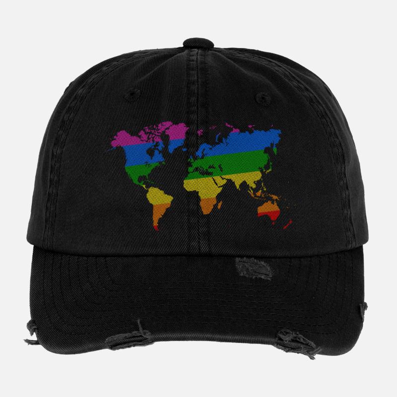 Pride World Flexfit Vintage Destroyed Cap