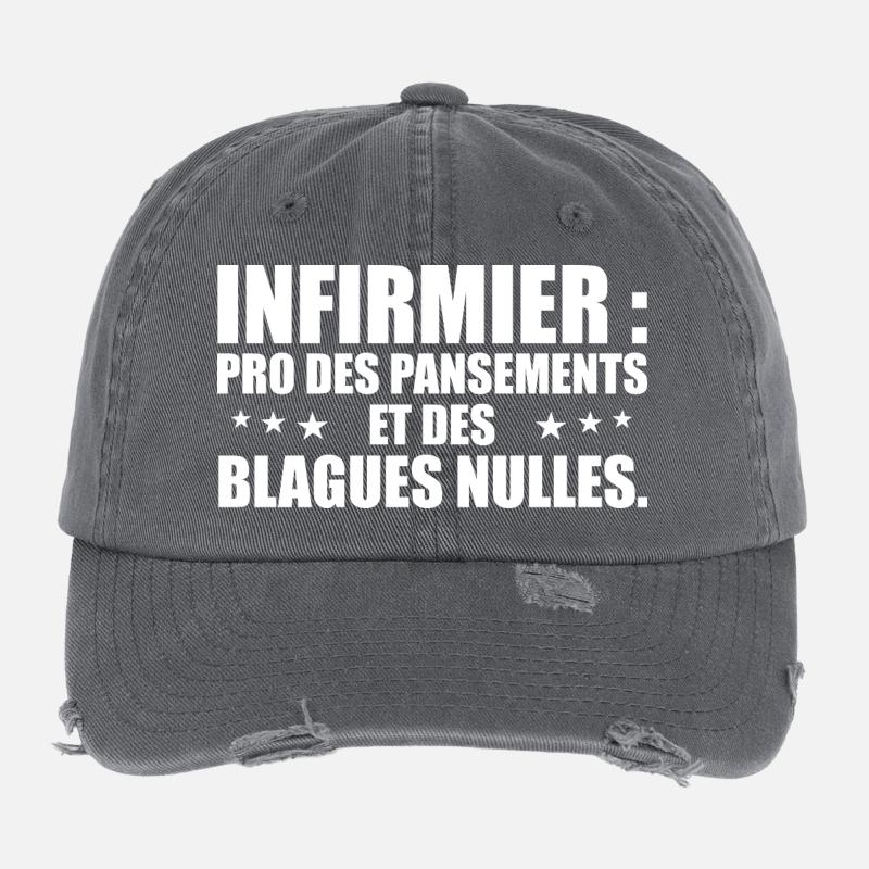 Infirmier pro des pansements et des blagues nulles Casquette vintage effet usé Flexfit