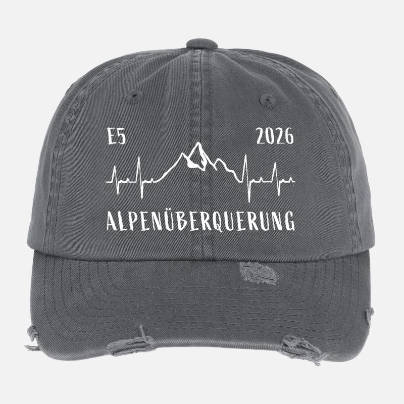 Alpenüberquerung E5 2026 Flexfit Vintage Destroyed Cap