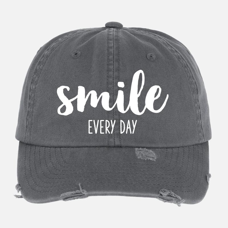 sourire tous les jours Casquette vintage effet usé Flexfit