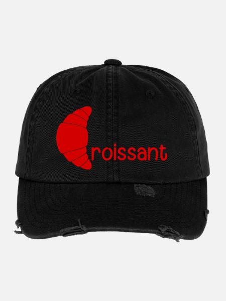 Croissant - Flexfit Vintage Destroyed Cap - black - Front