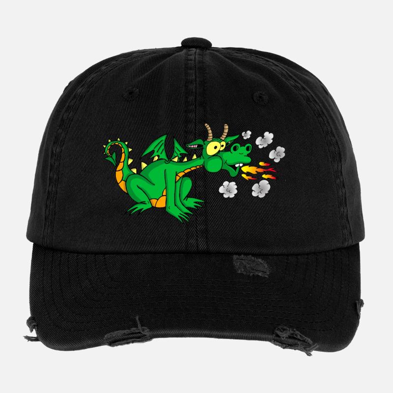 Green dragon Flexfit Vintage Destroyed Cap