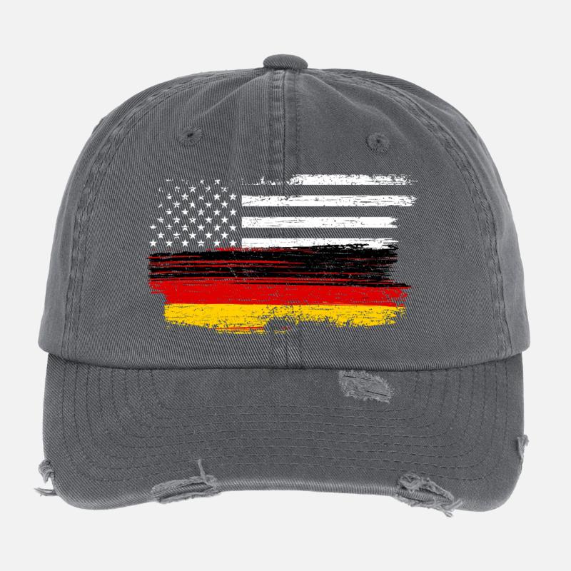 Drapeau Grunge Coup de pinceau Casquette vintage effet usé Flexfit