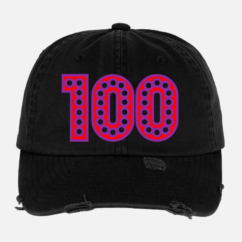 100. 100 ANS. 100e ANNIVERSAIRE. ANNIVERSAIRE 100 Casquette vintage effet usé Flexfit