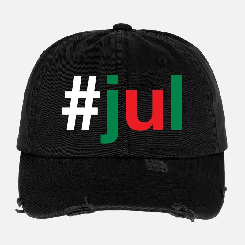 JUL Christmas Hashtag Flexfit Vintage Destroyed Cap