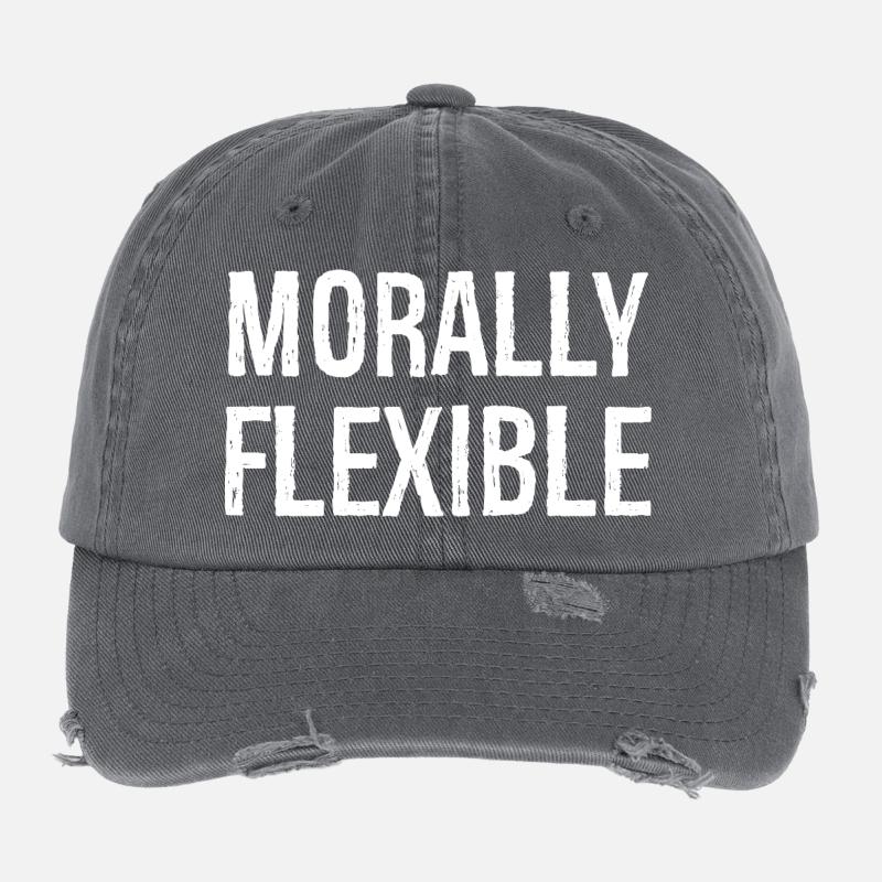 morally flexible Flexfit Vintage Destroyed Cap