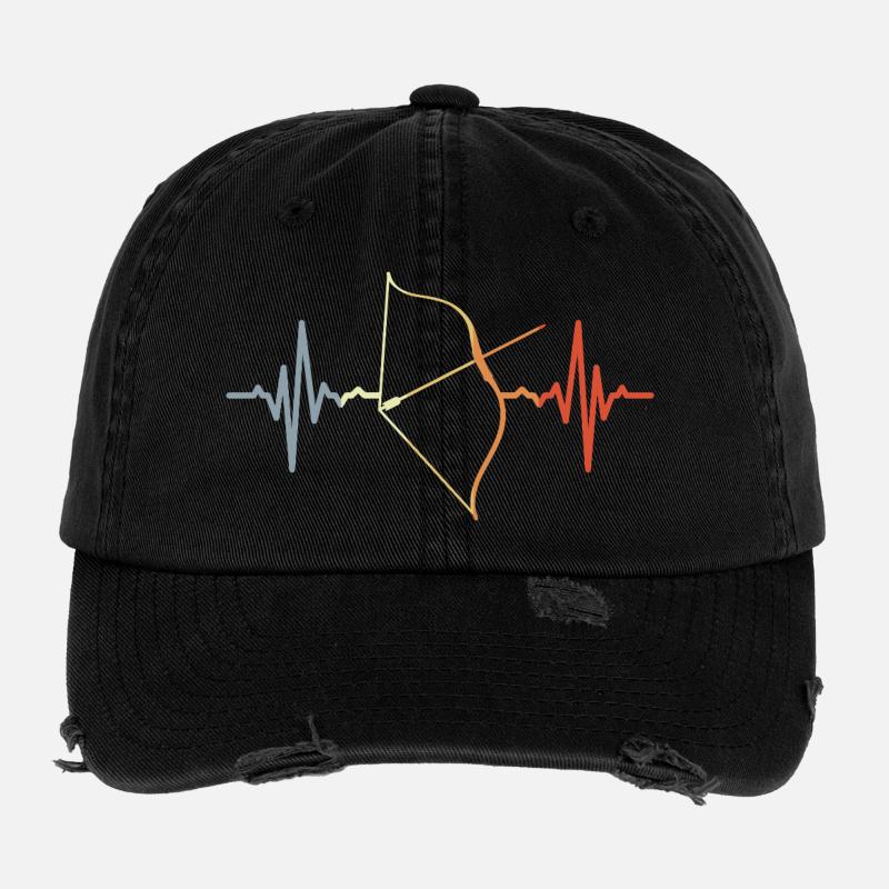 Cardiogramme d’arc composite Casquette vintage effet usé Flexfit