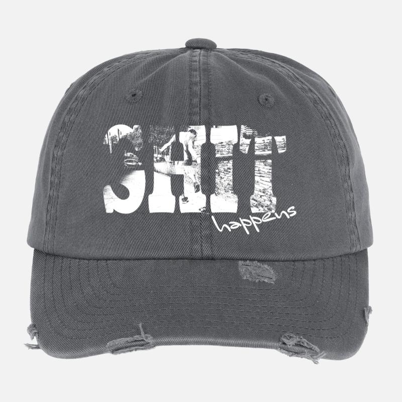Shit happens Flexfit Vintage Destroyed Cap