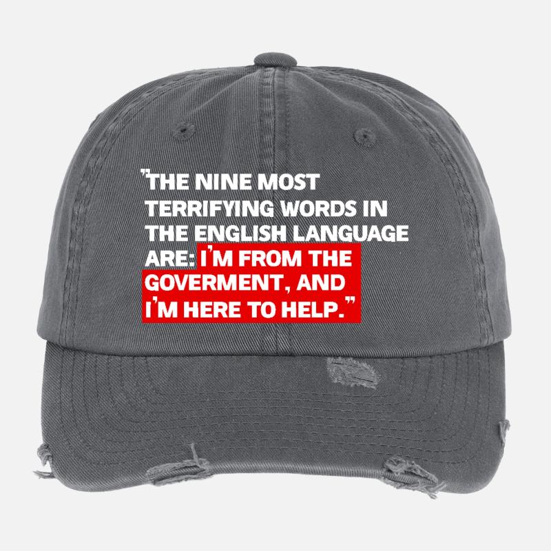 Ich bin von der Regierung Flexfit Vintage Destroyed Cap