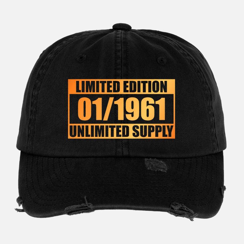 65e anniversaire Édition Limitée - ꝏ Approvisionnement 01/1961 Casquette vintage effet usé Flexfit
