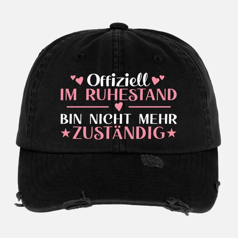 Rentnerin Nicht mehr zuständig - Ruhestand Flexfit Vintage Destroyed Cap