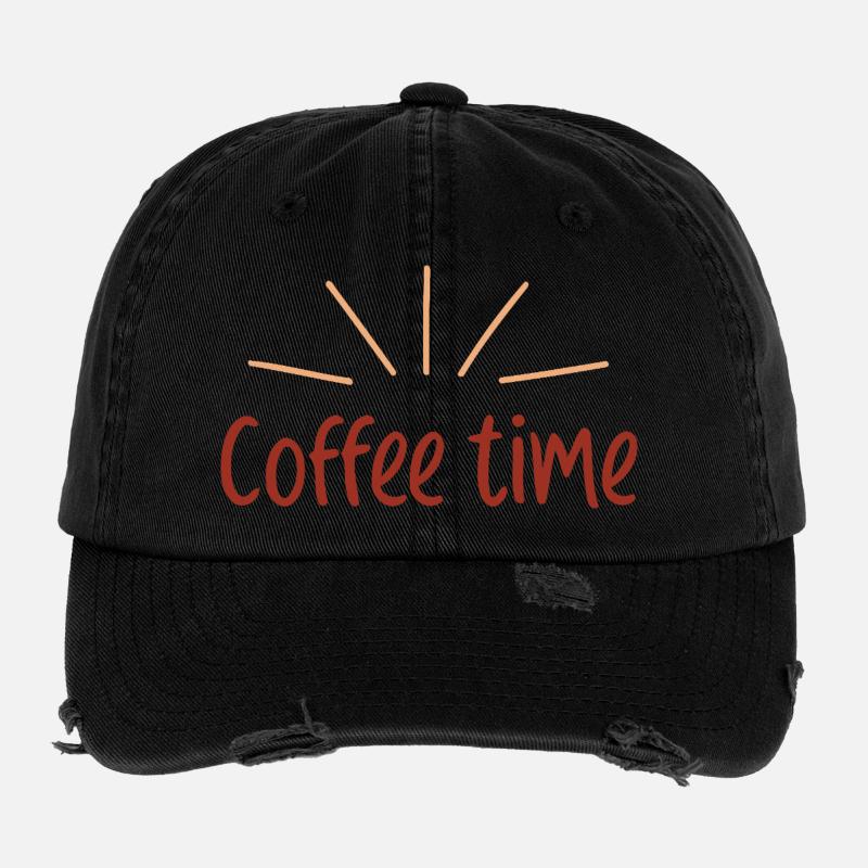 Café Time Soleil Rétro Casquette vintage effet usé Flexfit