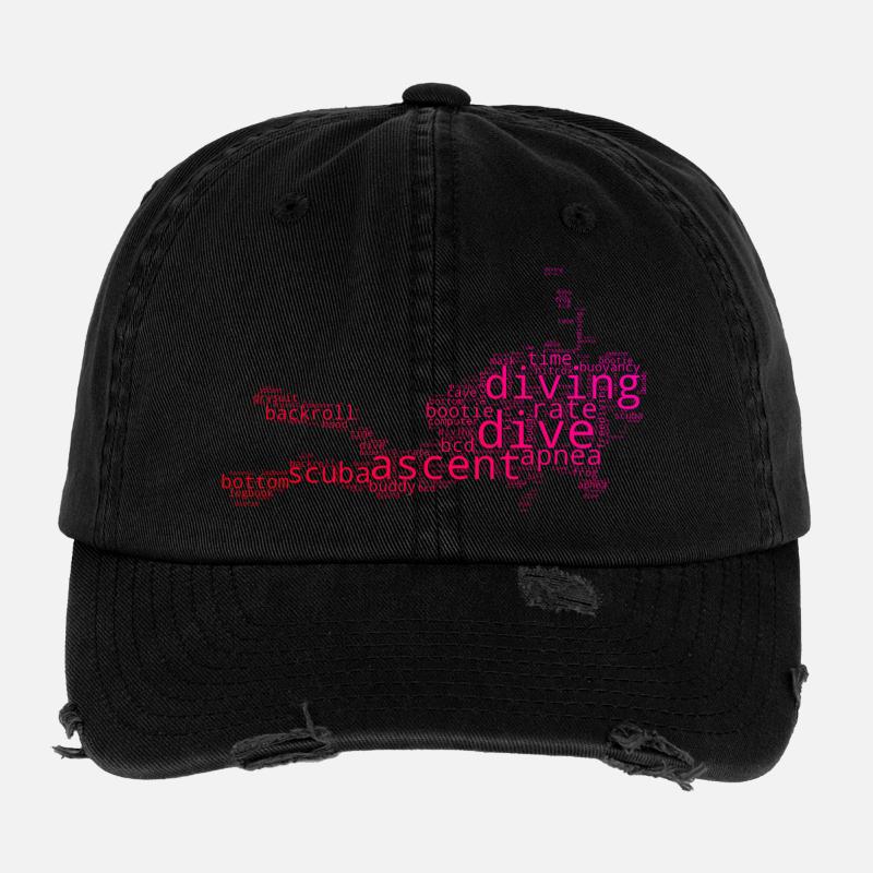 Einfach Diving zeitloses Design Flexfit Vintage Destroyed Cap