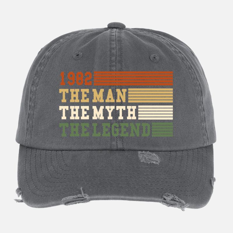 1982 The Man Myth Legend 1982 | vintage!! Flexfit Vintage Destroyed Cap