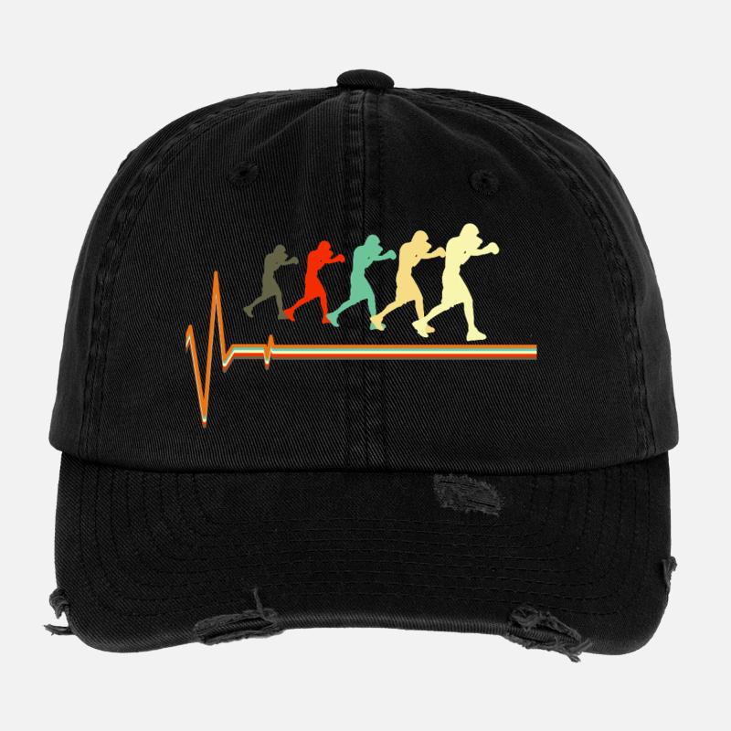 Boxe Heartbeat Evolution Rétro Fighter Design Casquette vintage effet usé Flexfit