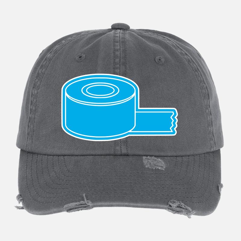 Contour du rouleau de ruban adhésif Casquette vintage effet usé Flexfit