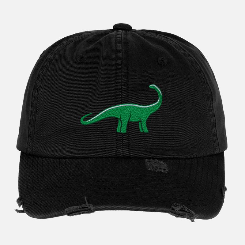Dino brodé Casquette vintage effet usé Flexfit