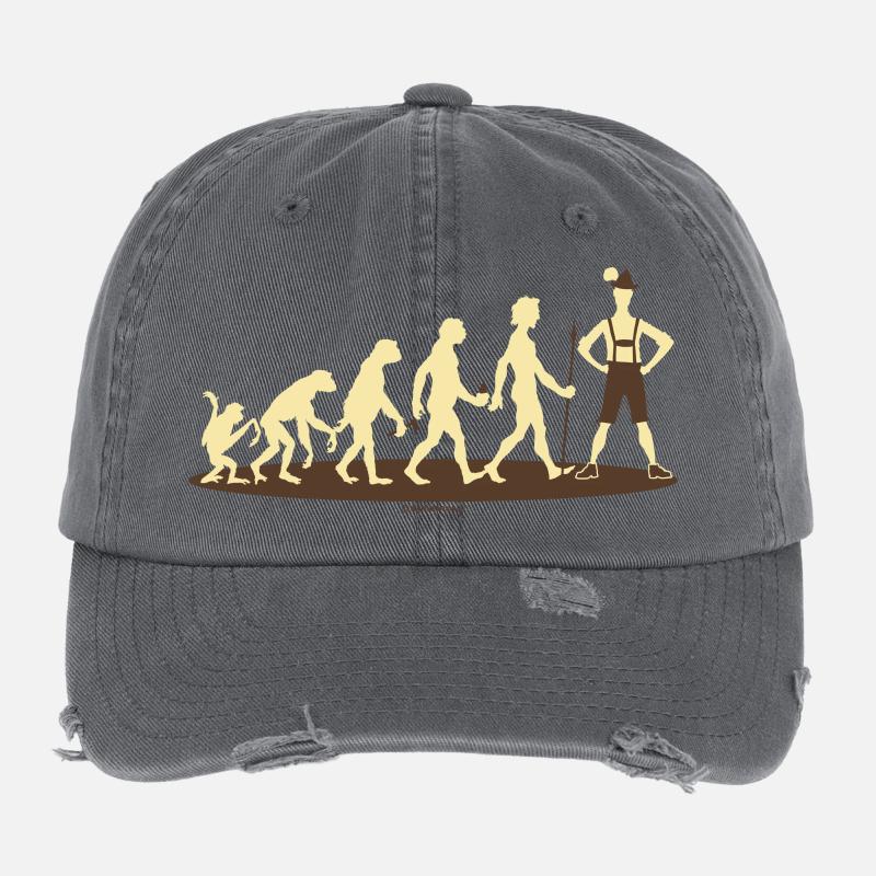 Evolution Bayer - RAHMENLOS Geschenk Flexfit Vintage Destroyed Cap