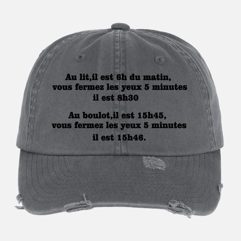 phrase d'humour Casquette vintage effet usé Flexfit