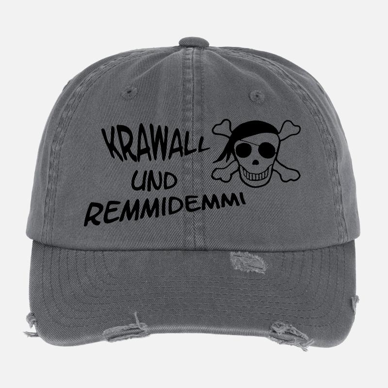 Krawall und Remmidemmi Flexfit Vintage Destroyed Cap