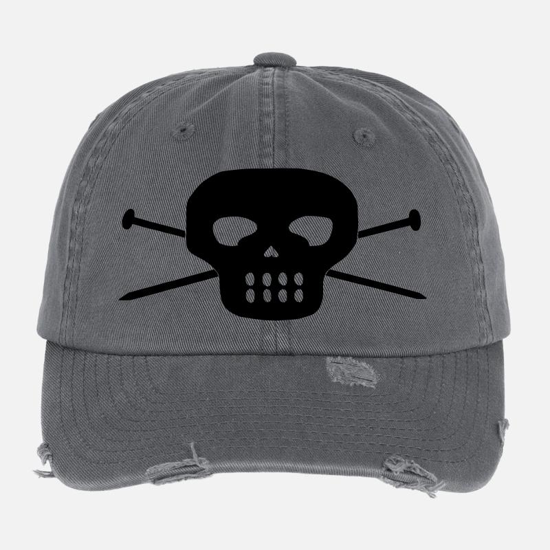 Knit Skull Flexfit Vintage Destroyed Cap