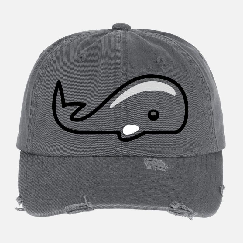 whale58 Flexfit Vintage Destroyed Cap