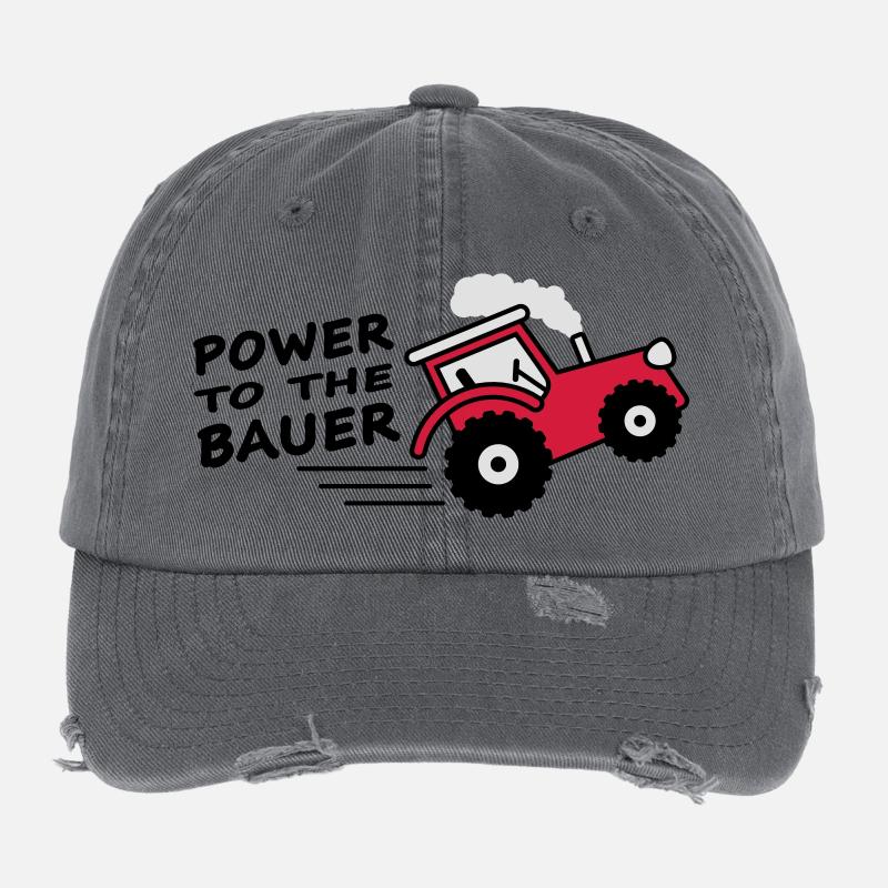 power_to_the_bauer Flexfit Vintage Destroyed Cap